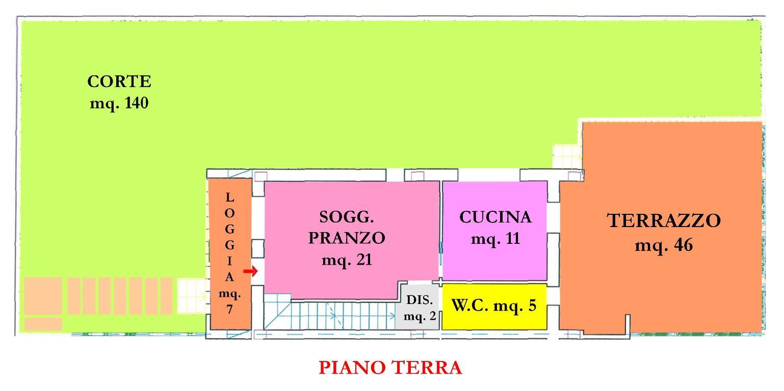villa affiancata - schiera cesena vendita    agenzia globo di garavelli gianni & c. sas