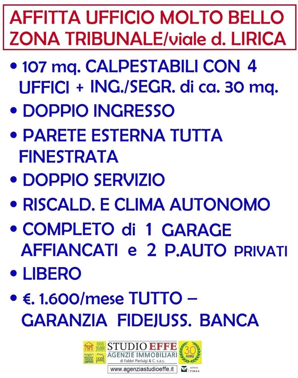 Ufficio - Loc.Com. RAVENNA affitto  TRIBUNALE  STUDIO EFFE di FABBRI PIERLUIGI e C. s.a.s.