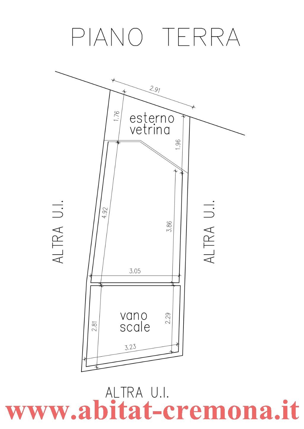 Negozio - Loc.Com. CREMONA affitto   corso garibaldi ABITAT SNC DI MAZZINI LUCA E C.