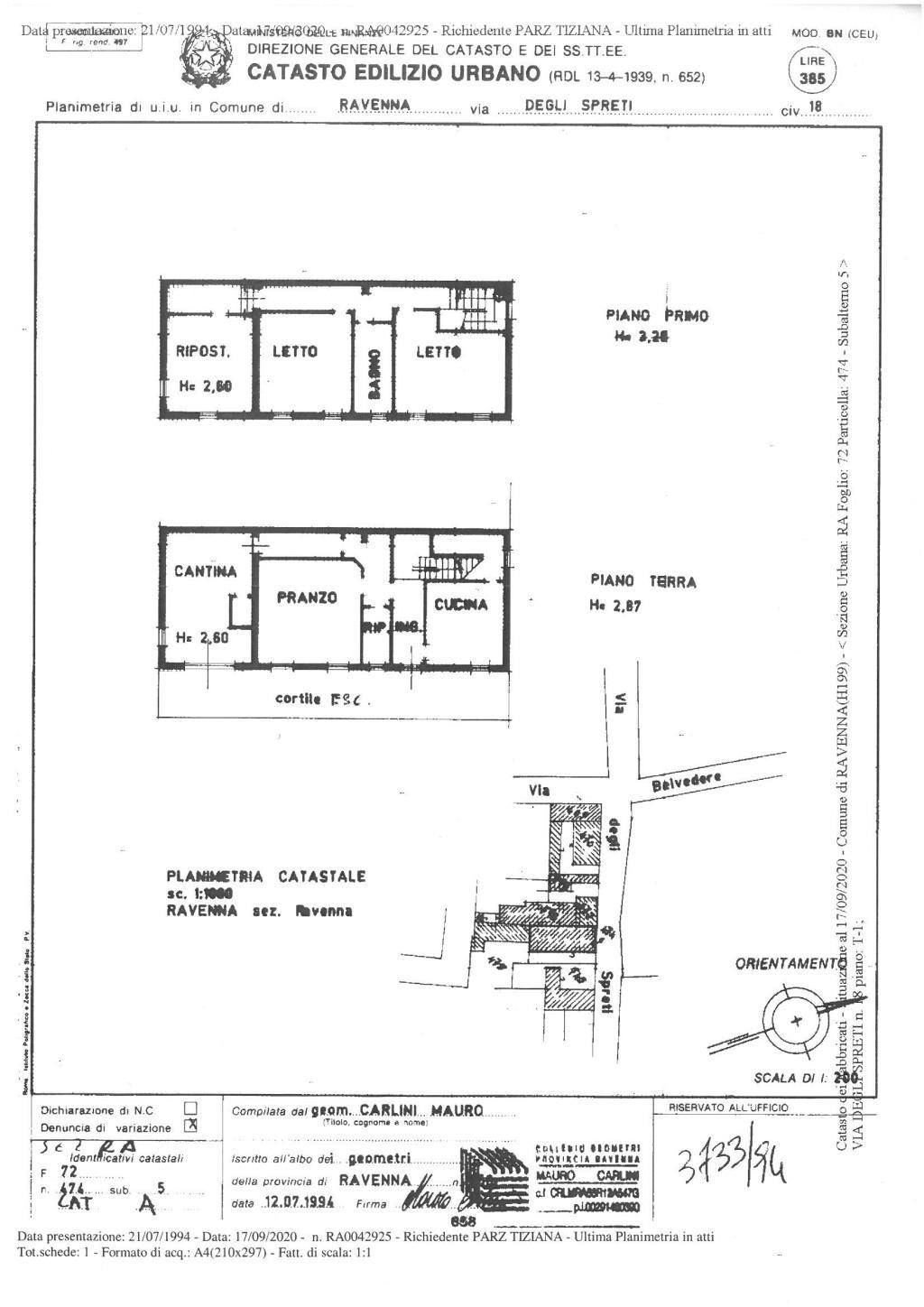 Villa Semi Indipendente RAVENNA vendita  SAN BIAGIO  S.CO.R. RAVENNA SRL
