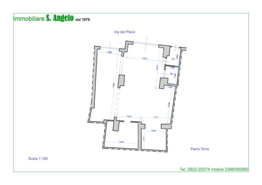 Negozio - Loc.Com. AGRIGENTO vendita   Via del Piave CANTAVENERA ROSARIO